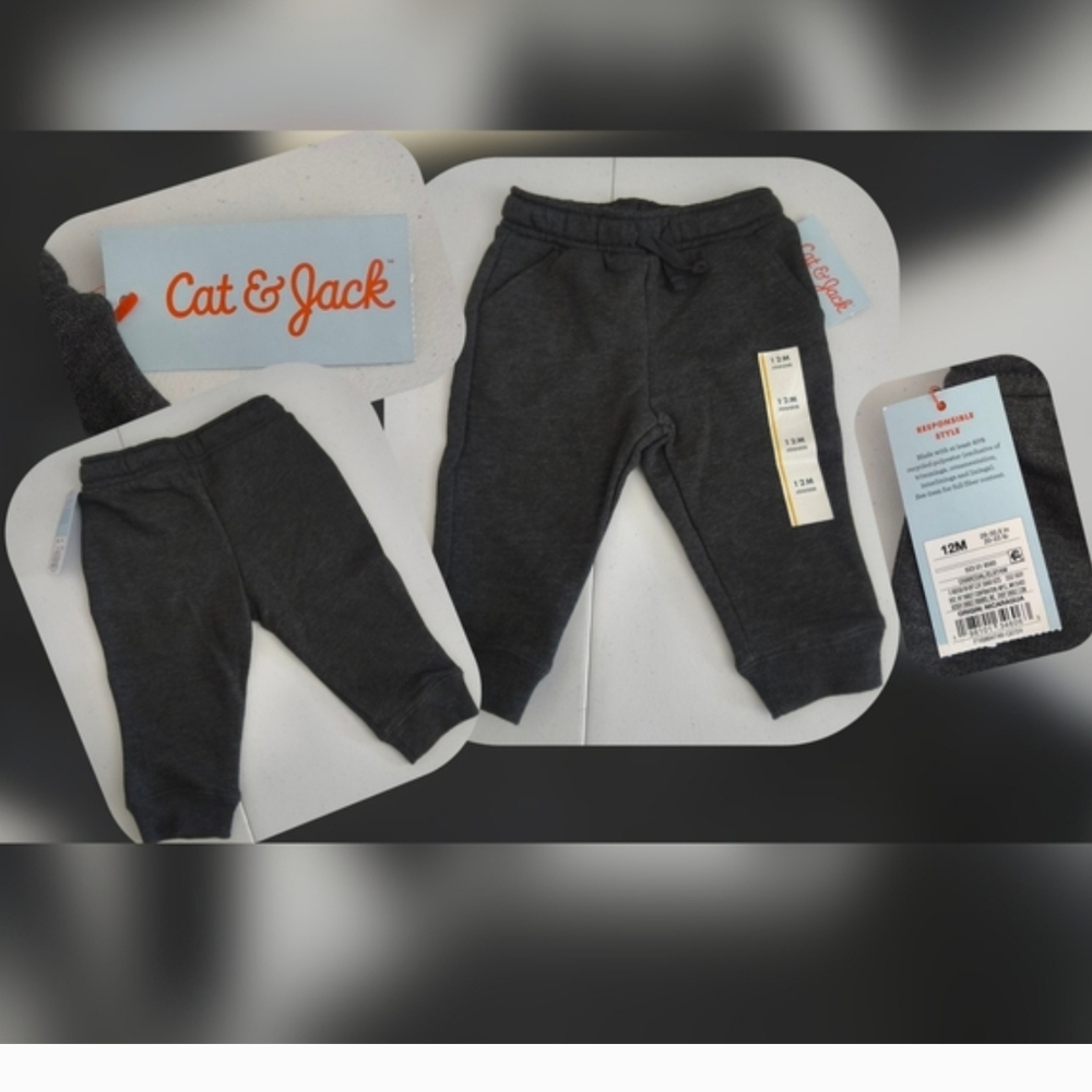 Cat & Jack Charcoal Kids Joggers (Nwts)